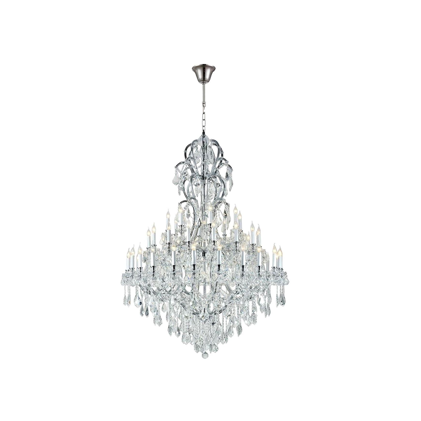 Maria Theresa Crystal Chandelier Royal 48 Light - Chrome
