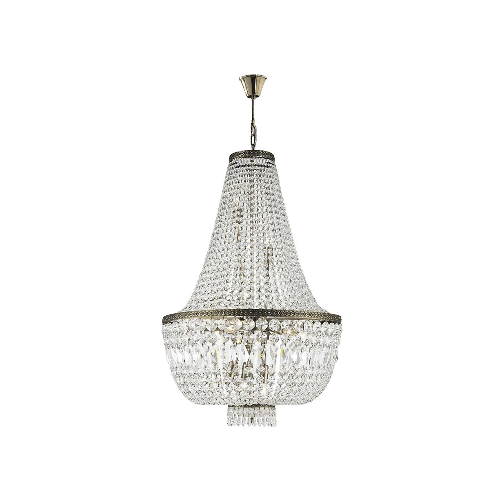 French Basket Chandelier - Antique Bronze - 12 Light
