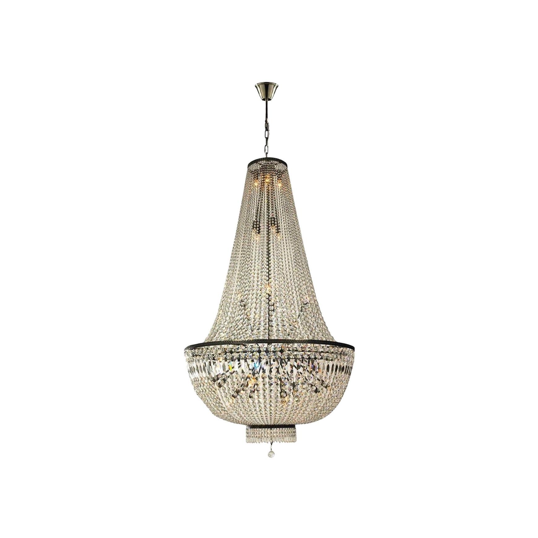 French Basket Chandelier - Antique Bronze - 100cm by 180cm