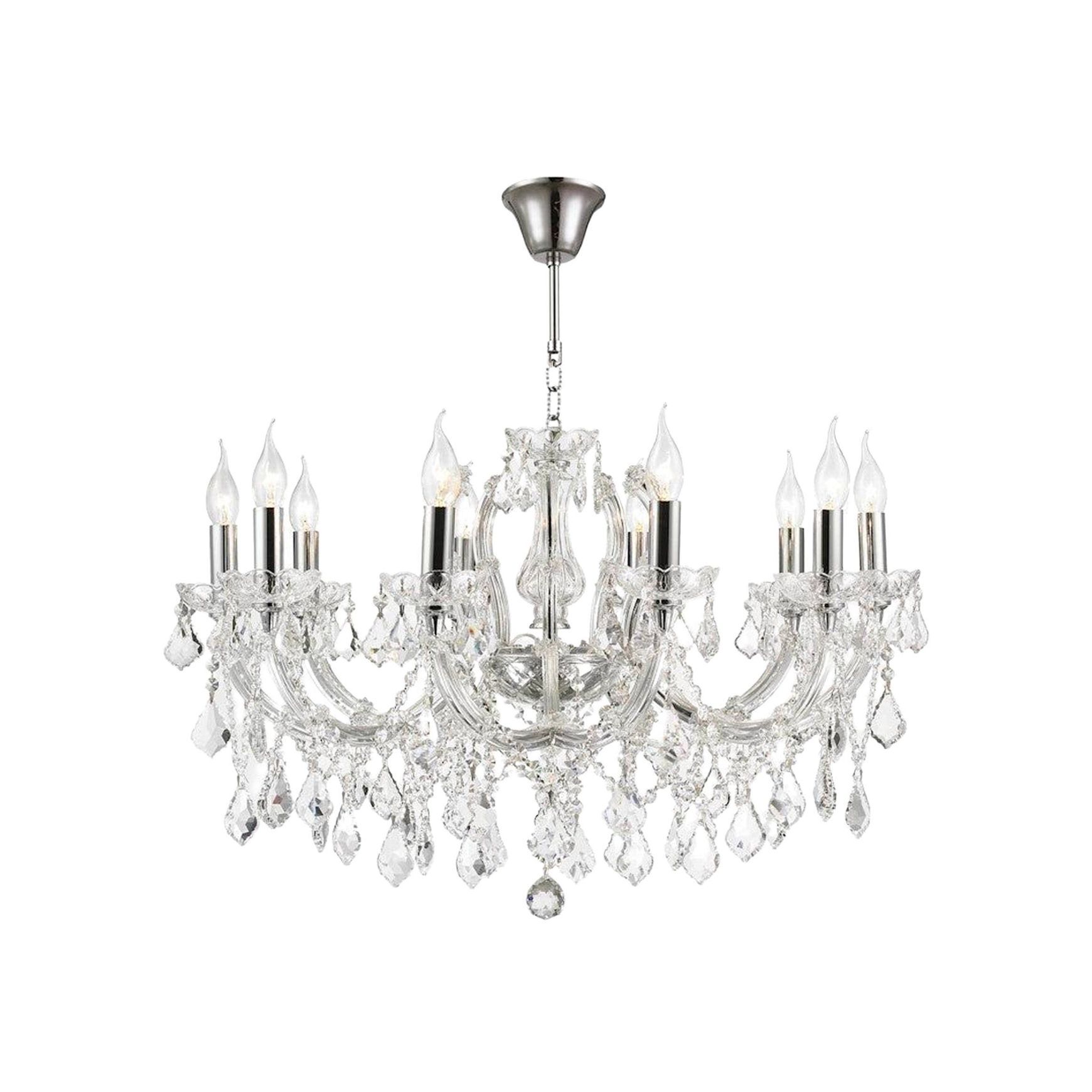 Maria Theresa Crystal Chandelier Grande 10 Light - Chrome