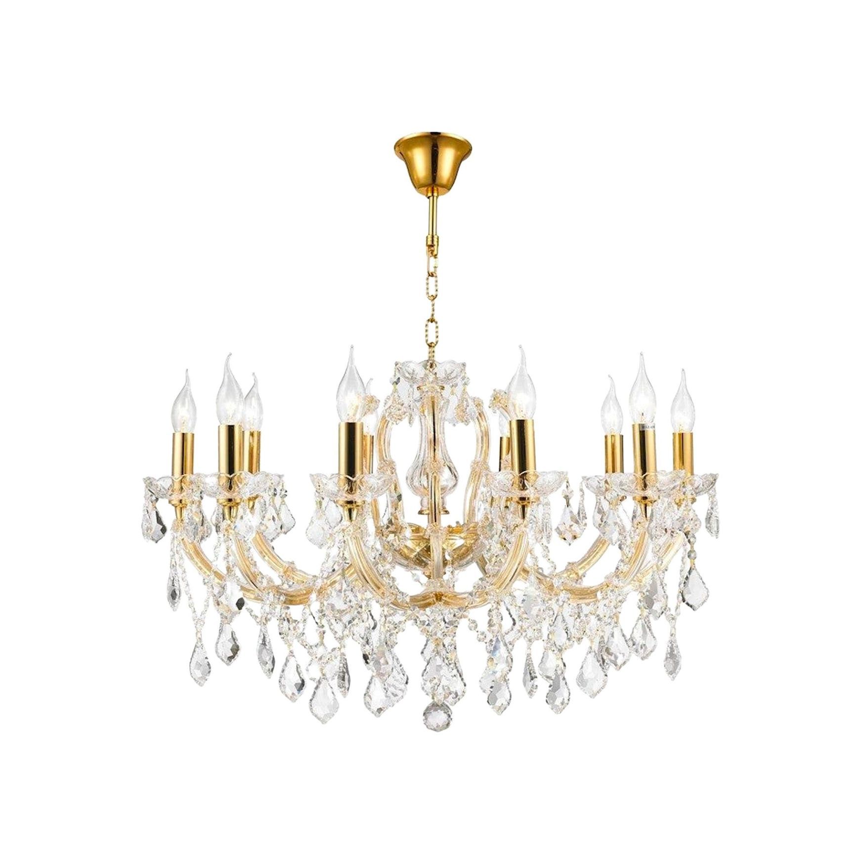 Maria Theresa Crystal Chandelier Grande 10 Light - Gold
