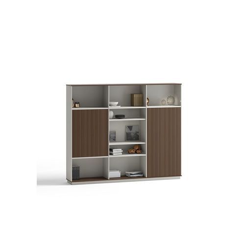 ANDERS Display Unit 240cm - Australian Gold Oak & Beige