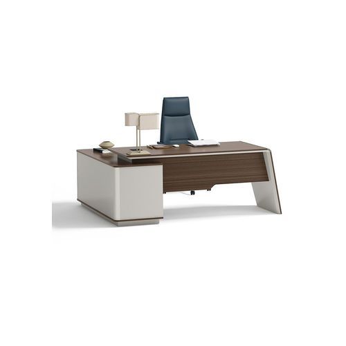 ANDERS Executive Desk Reversible Return 2.0M - Australian Gold Oak/ Beige