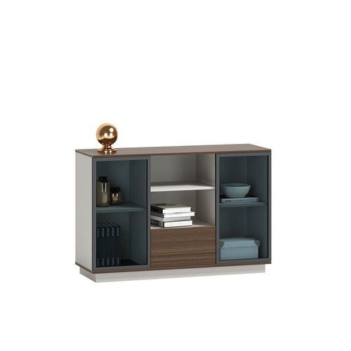 ANDERS Credenza Cabinet 120cm - Australian Gold Oak & Beige