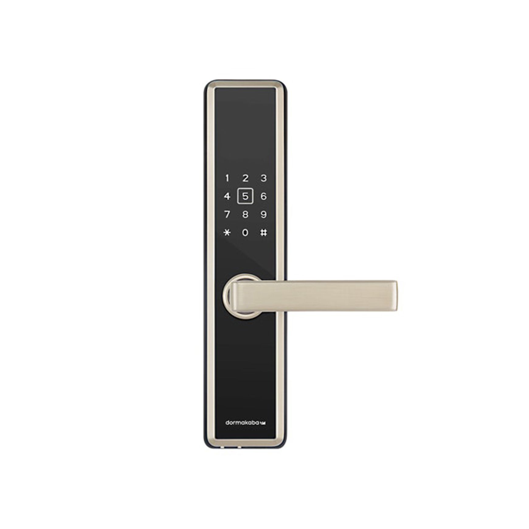 Dormakaba M5 Digital Smart Door Lock Matt Nickel with Black Silver Trim DKM5BLENIB
