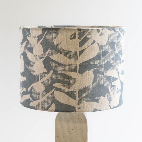 Small Table Lamp Drum Shade - Eucalyptus in Mist