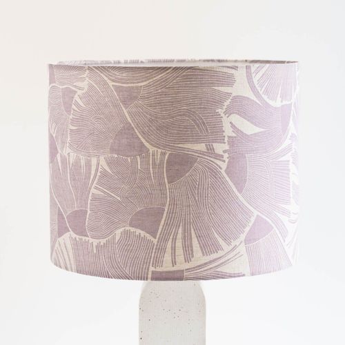 Table Lamp Drum Shade - Gumflower in Lilac
