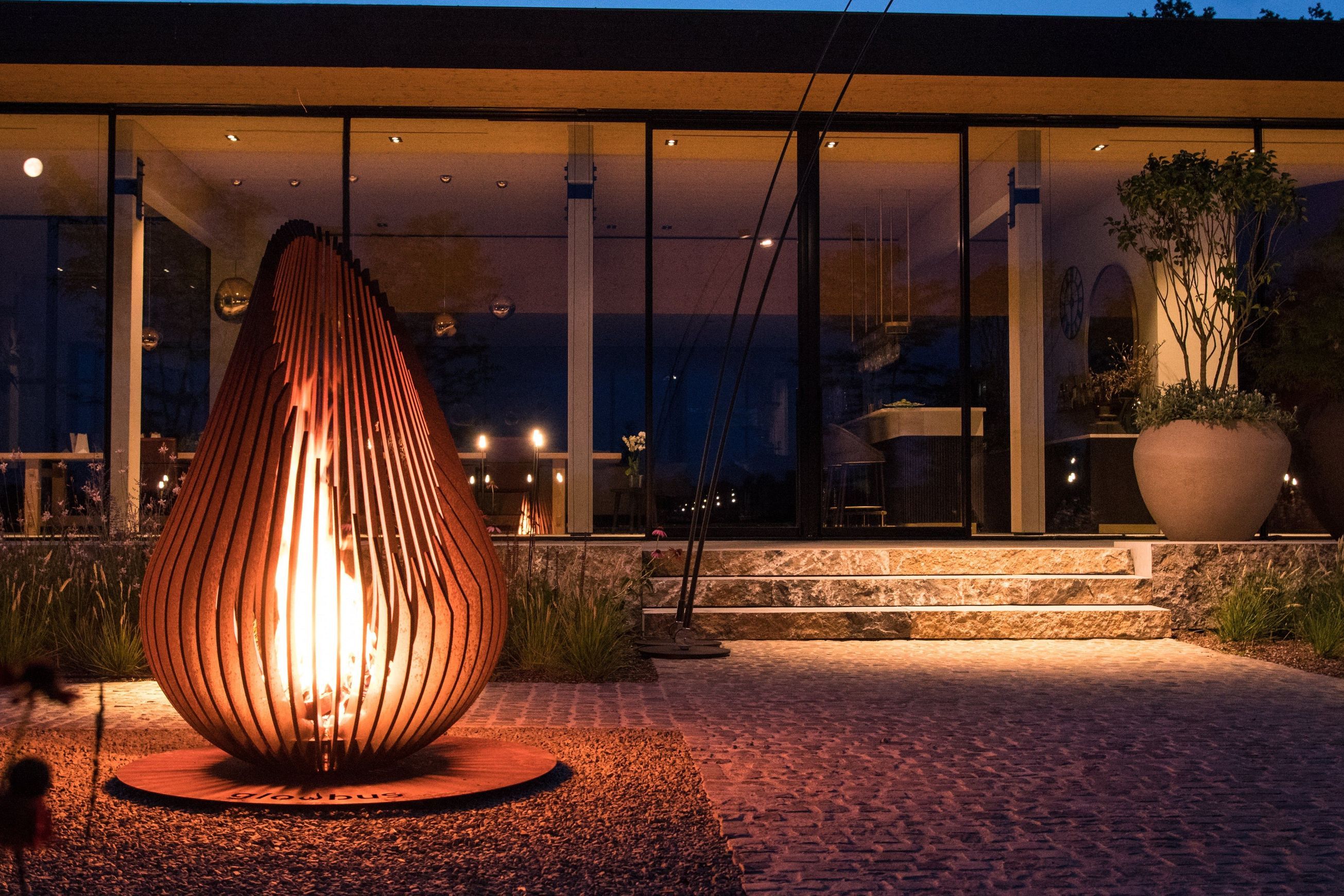 Dewdrop Outdoor Fire Sculpture