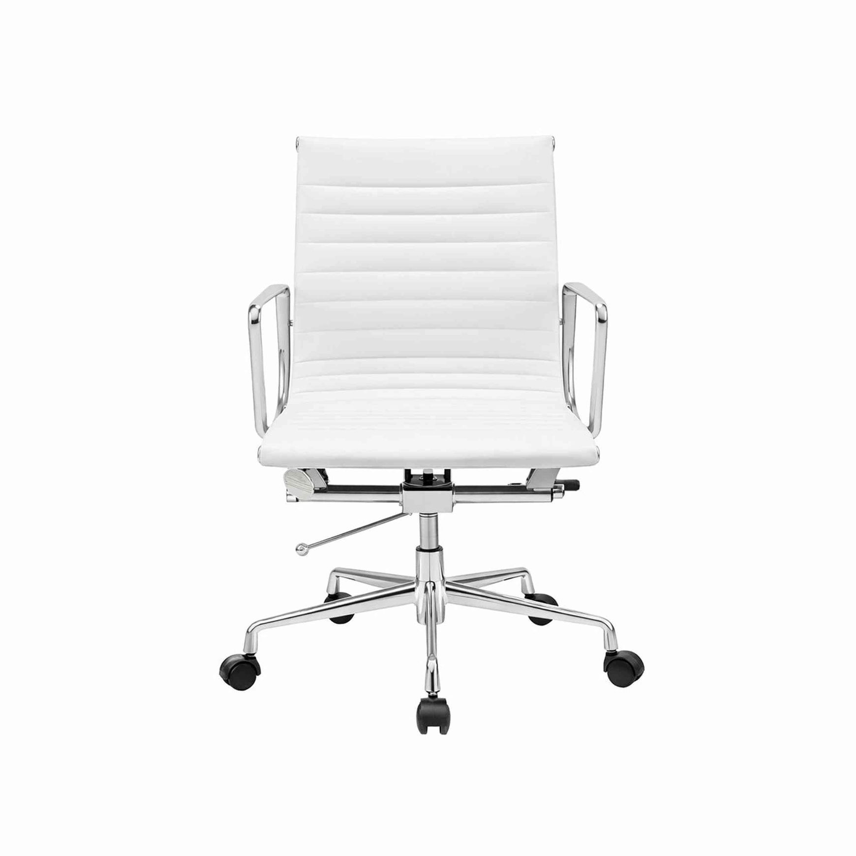 DAKIN Low Back Office Chair - White & Chrome
