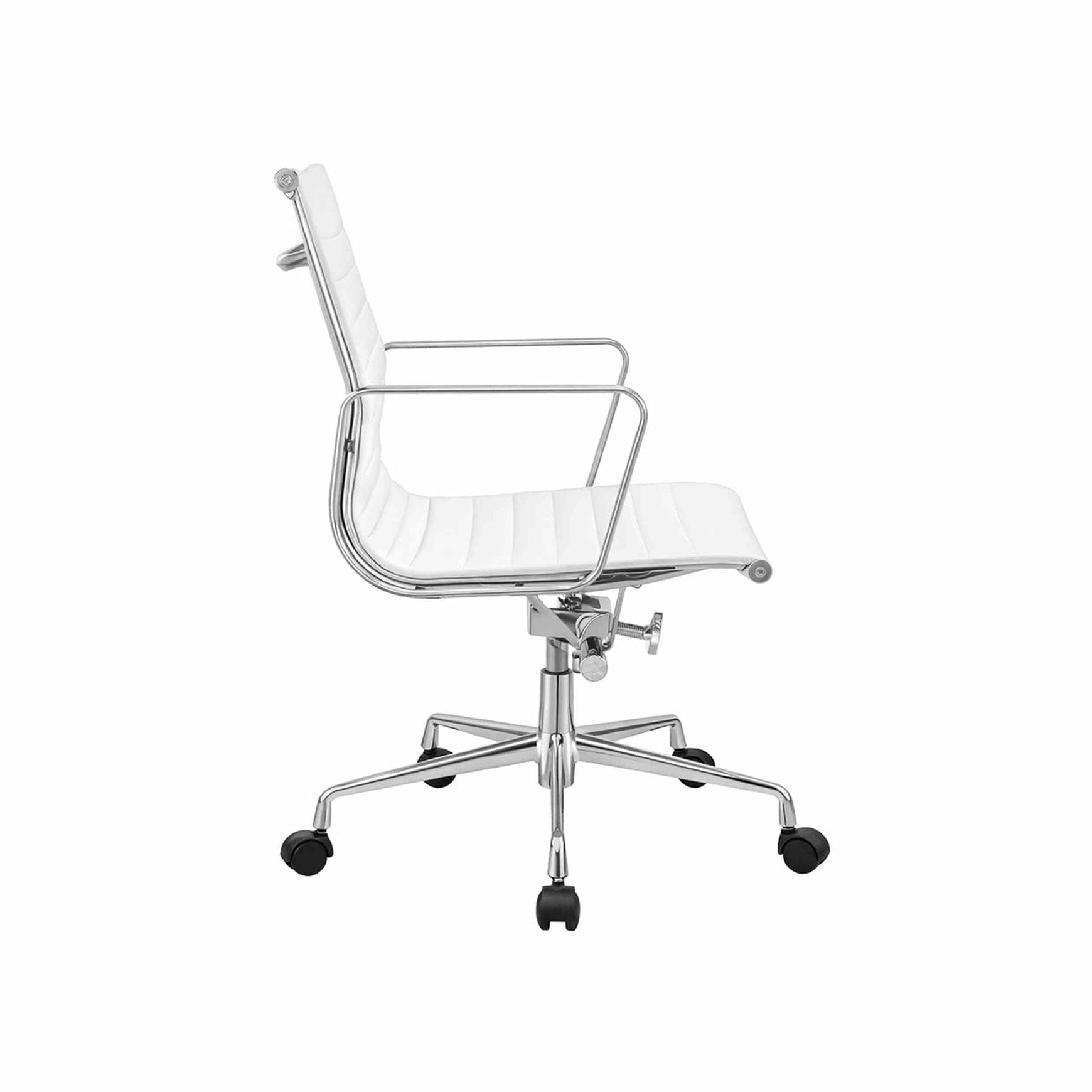 DAKIN Low Back Office Chair - White & Chrome
