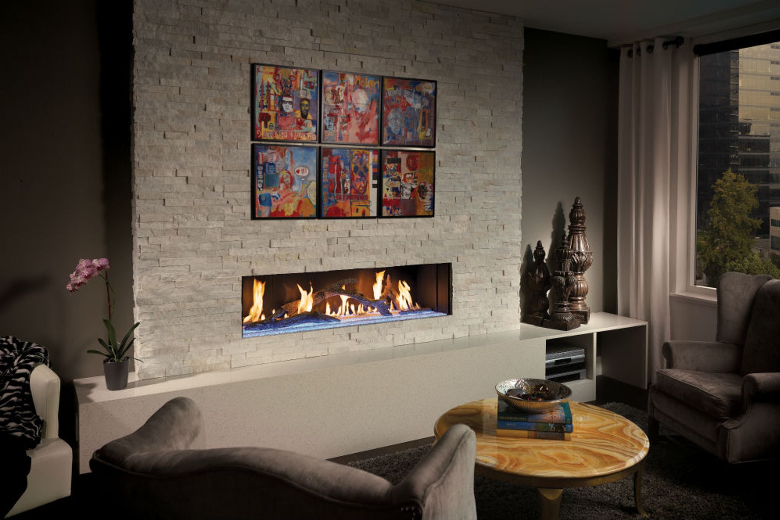 Davinci Single Sided Gas Fireplace