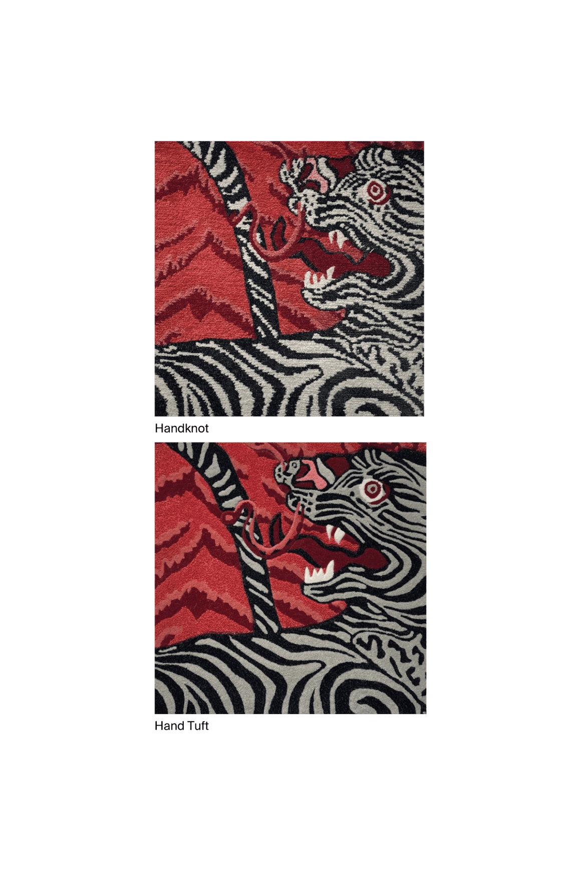 Tiger Knot Chilli l Hand Tufted Rugs