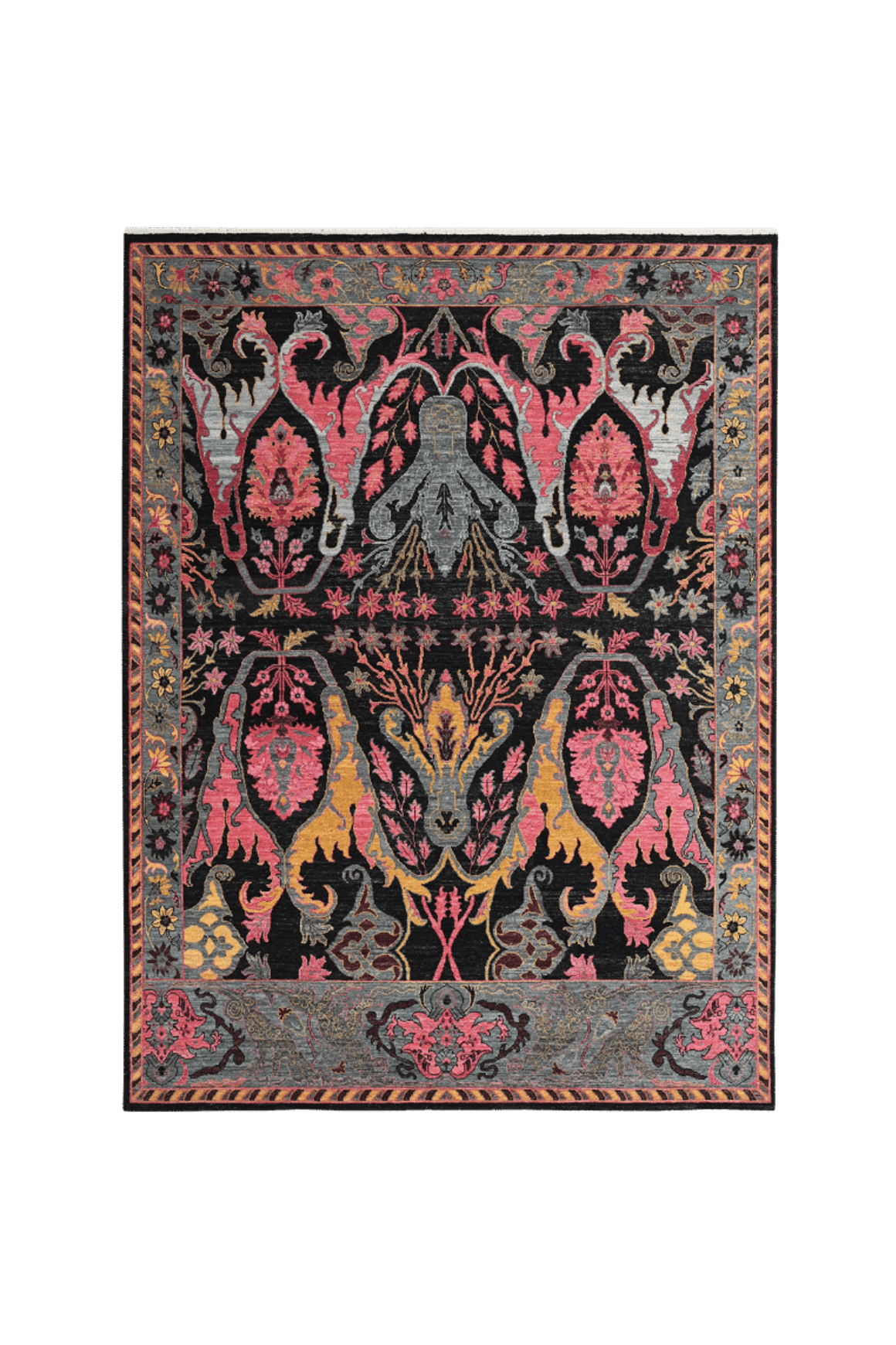 Solenne Black Multi l Handknotted Rugs