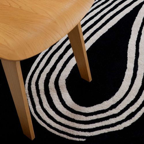 Decor Designer Floor Rug - Flow, Caviar | Brink & Campman