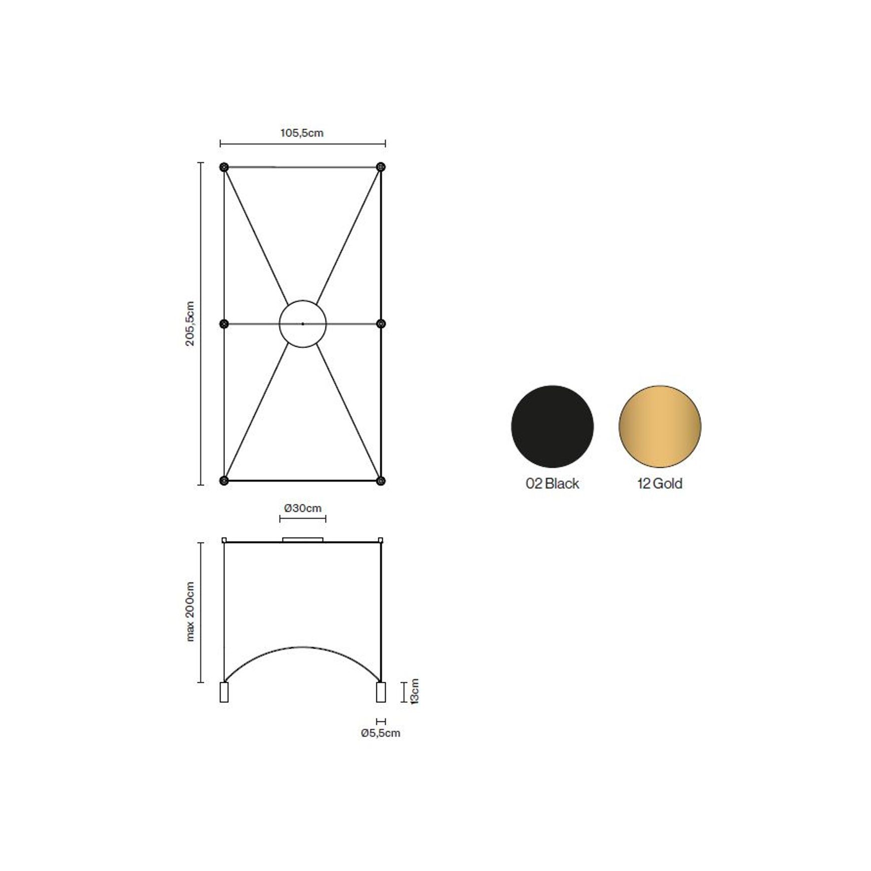 Dome 6-Light Pendant dimensions