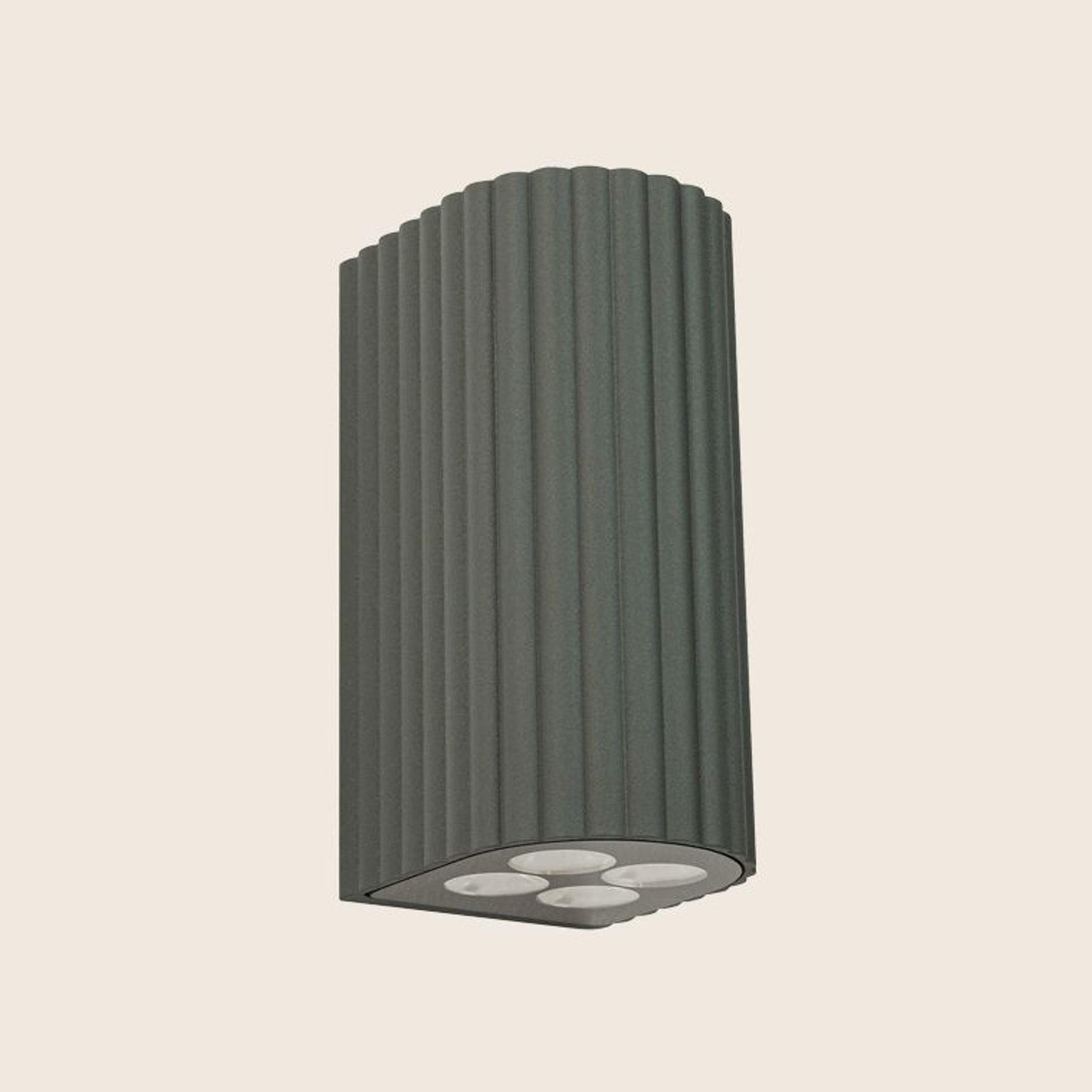 Hestia Double IP54 Wall Graphite