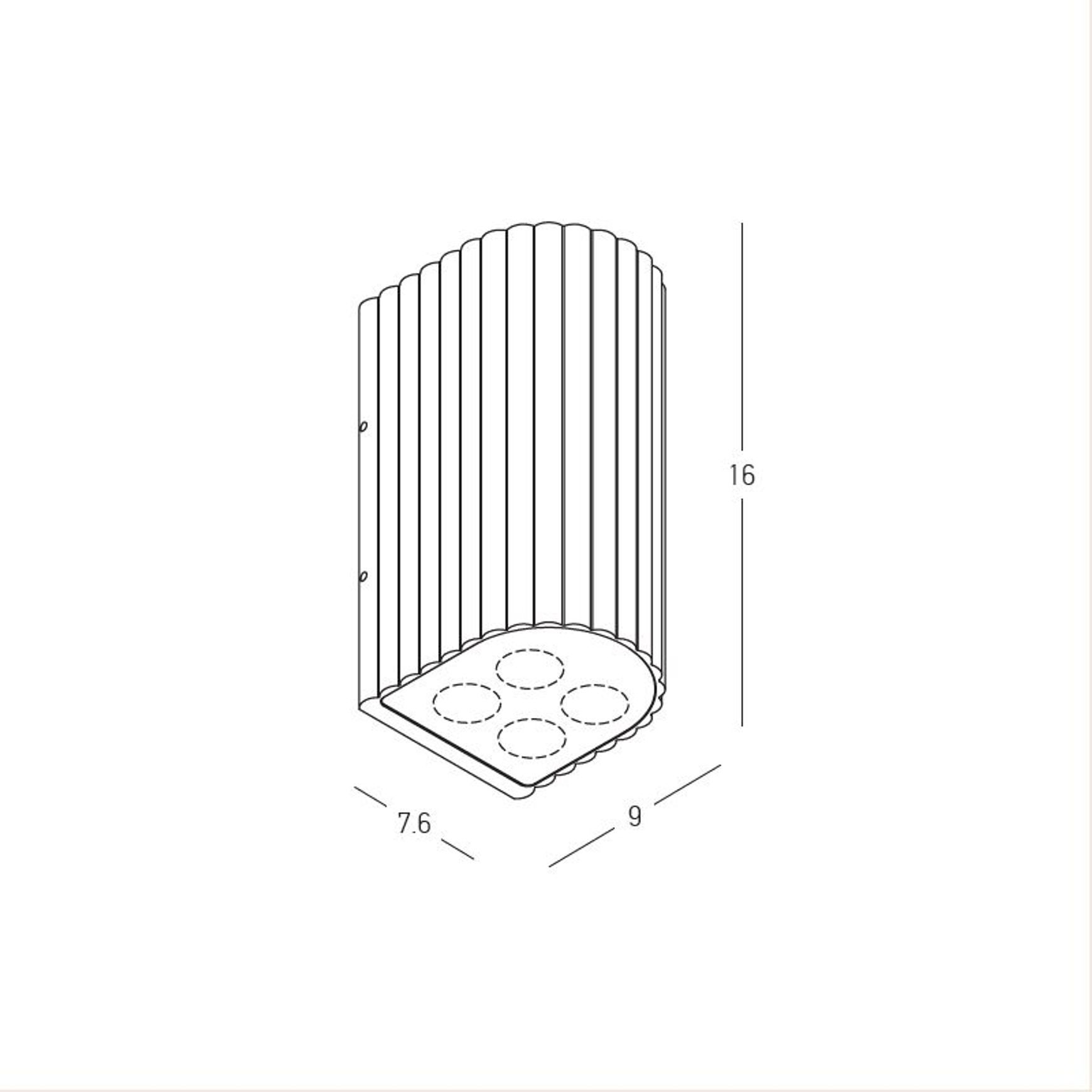 Hestia Double IP54 Wall Graphite