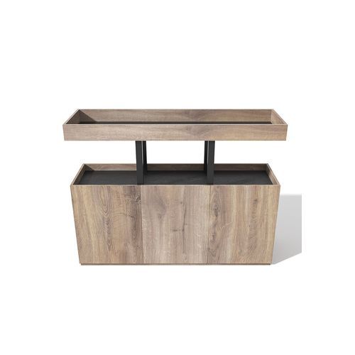 TRIBECA Credenza Cabinet 135cm - Warm Oak with Black