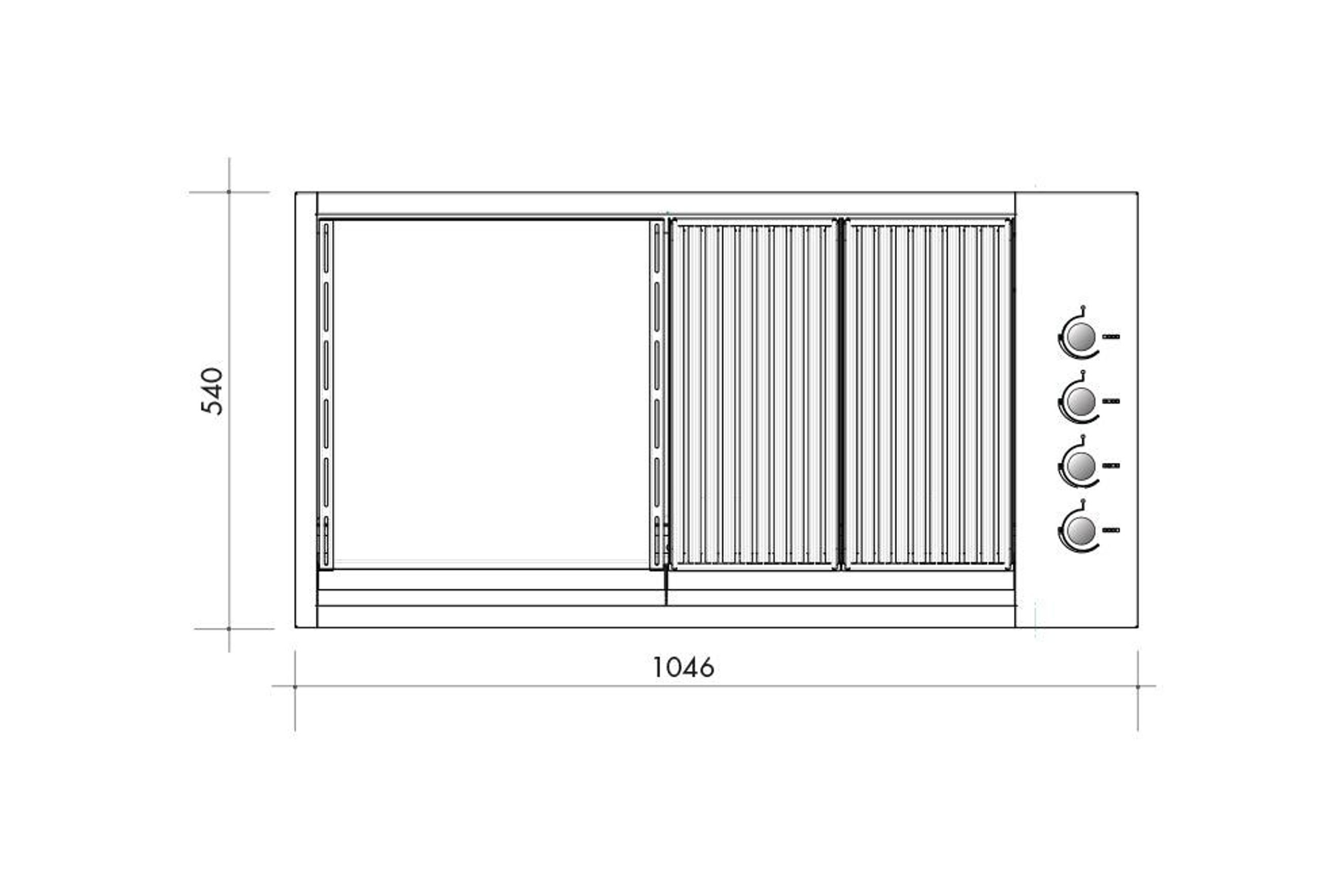 Artusi 104cm 4 Burner Built-In Gas BBQ - Stainless Steel