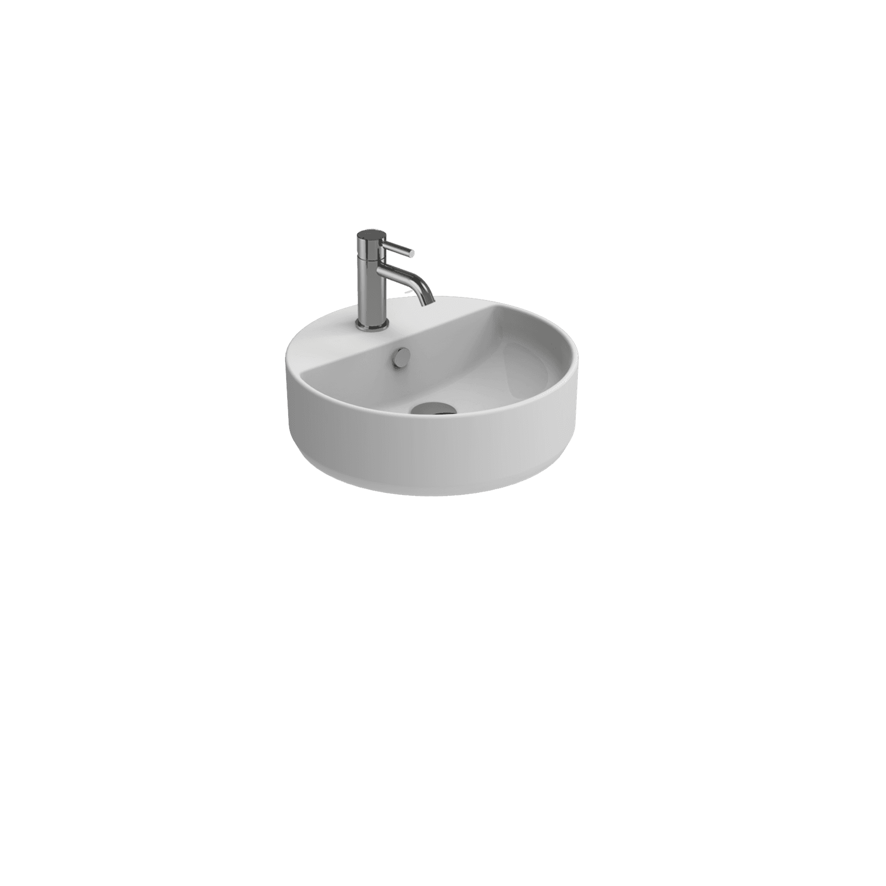 Evo 43 Round Vessel Basin With Taphole