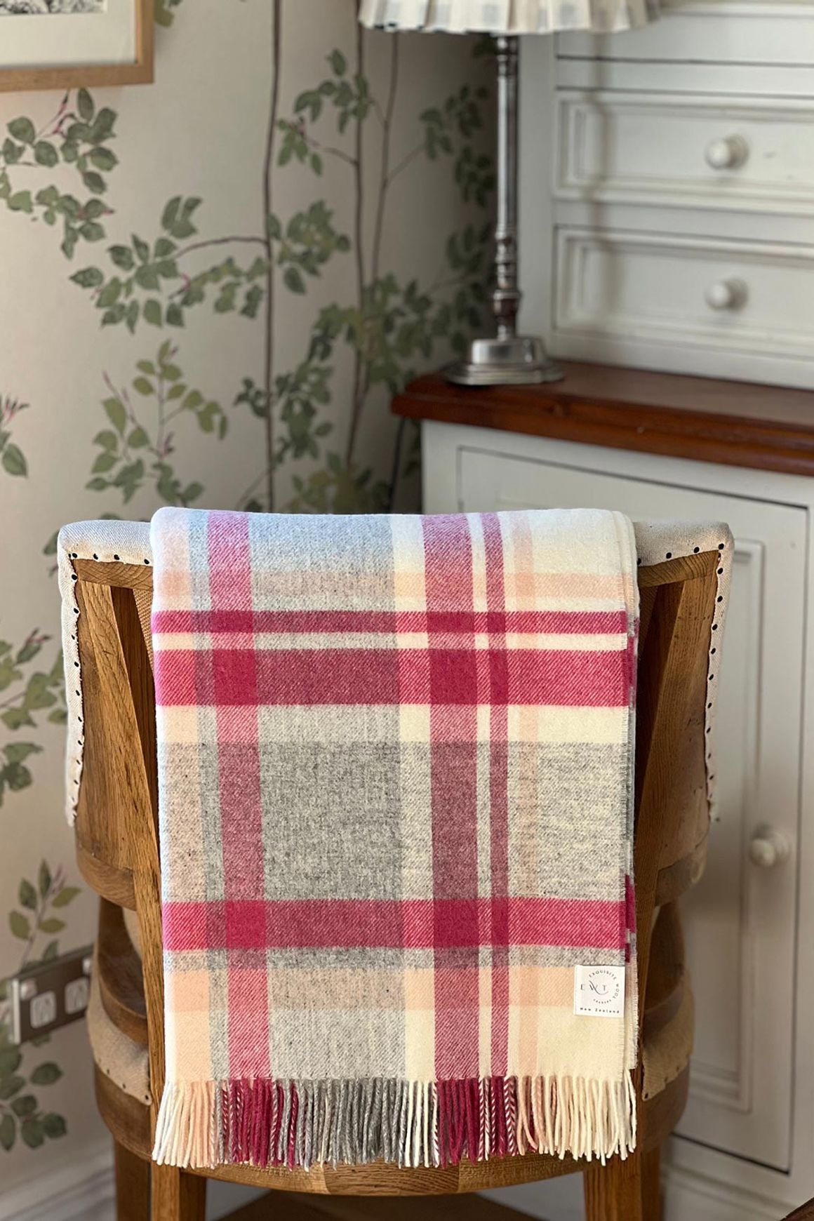 NZ Wool Throw - Portree Pink | 100% Merino Wool