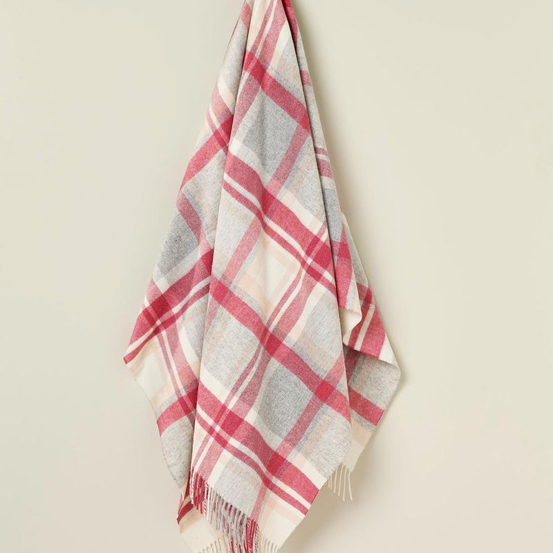 NZ Wool Throw - Portree Pink | 100% Merino Wool