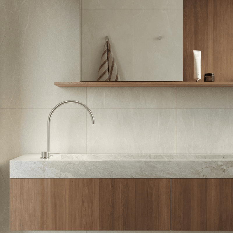 Elysian Bench-Mounted Mixer | Brushed Nickel