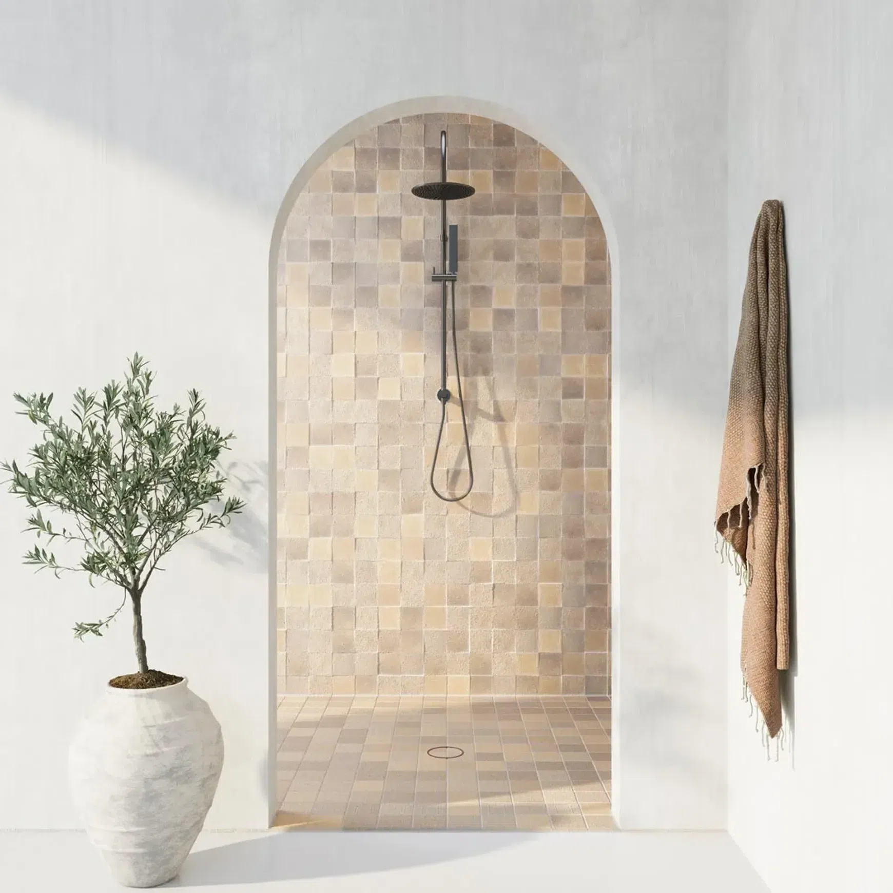 Elysian Gooseneck Shower Rail Set