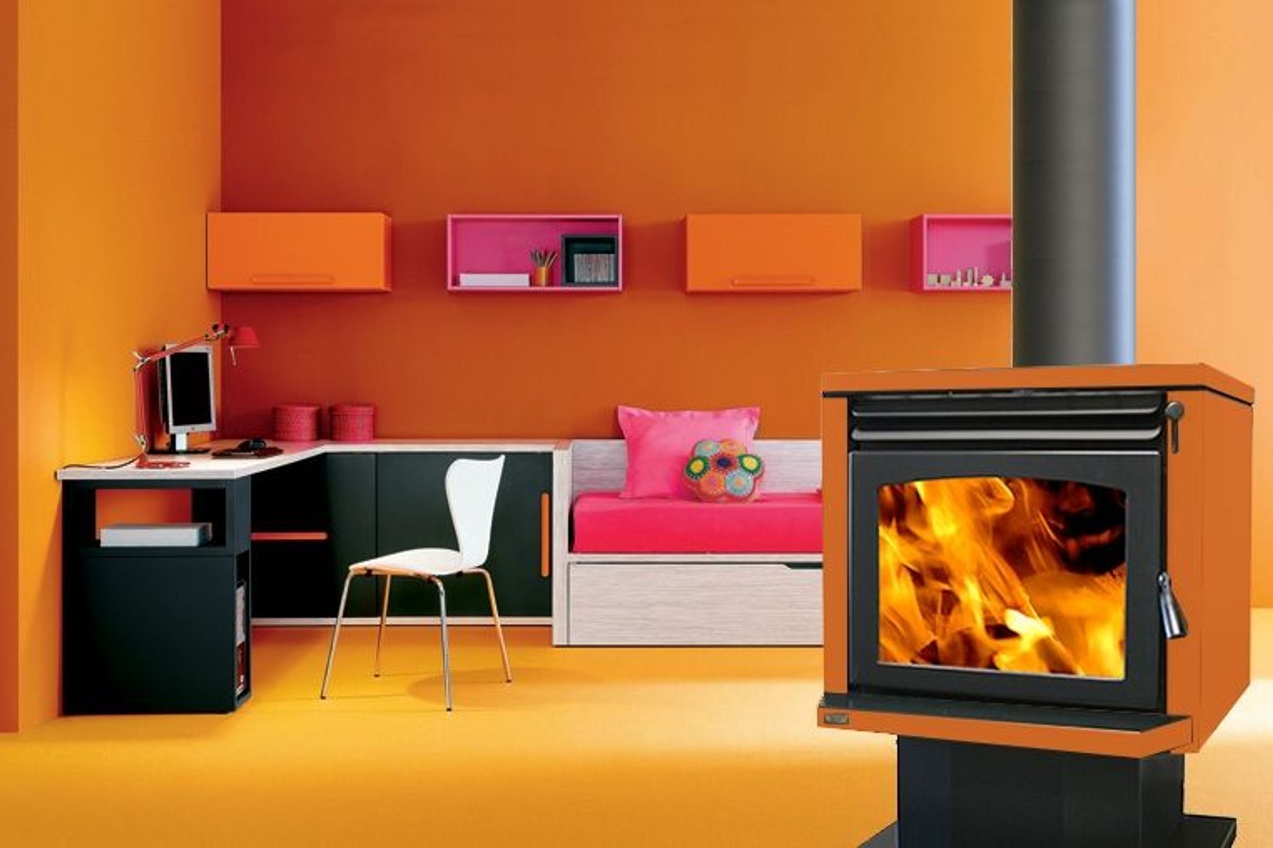 Ethos Genesis Freestanding Wood Fireplace