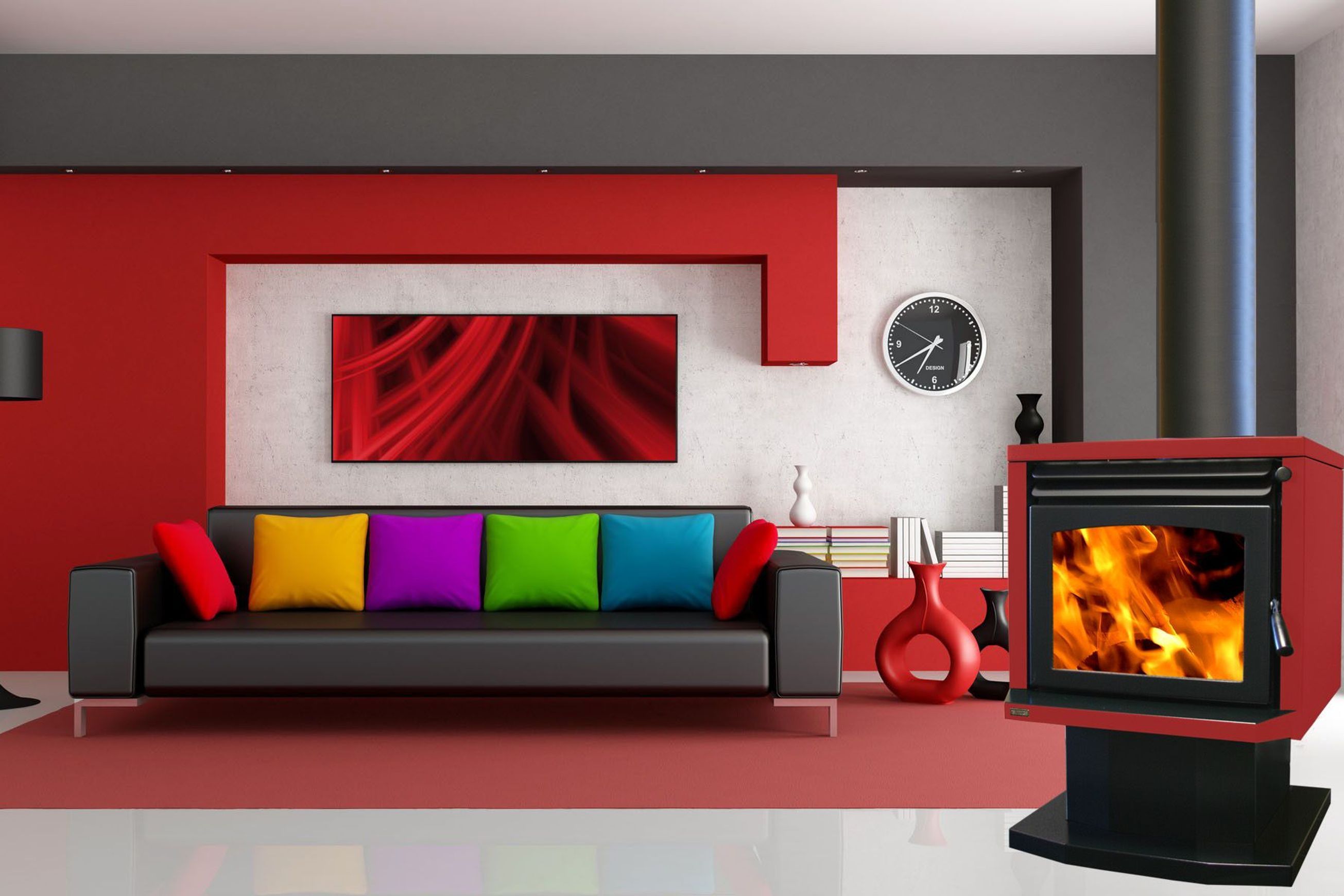 Ethos Genesis Freestanding Wood Fireplace