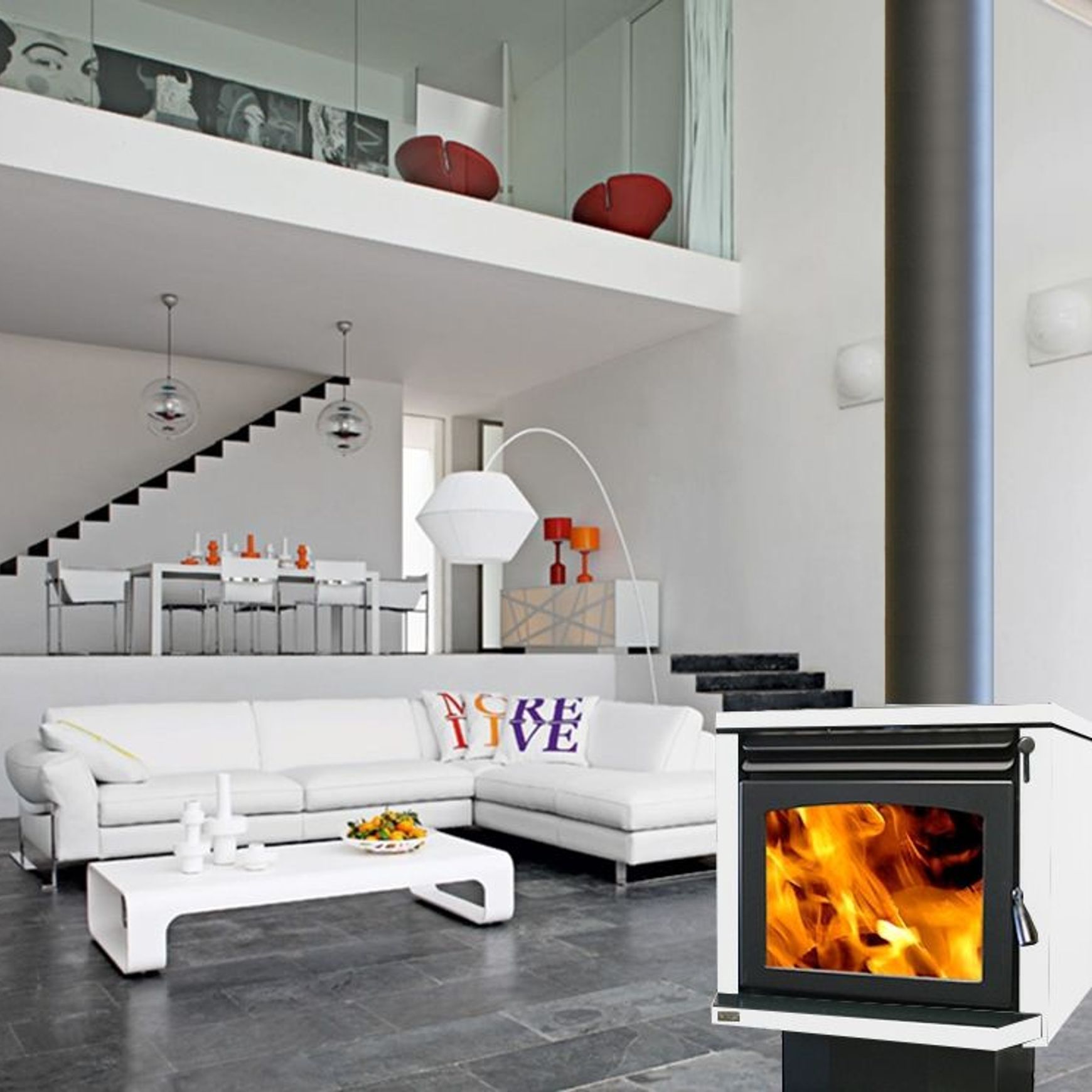 Ethos Genesis Freestanding Wood Fireplace