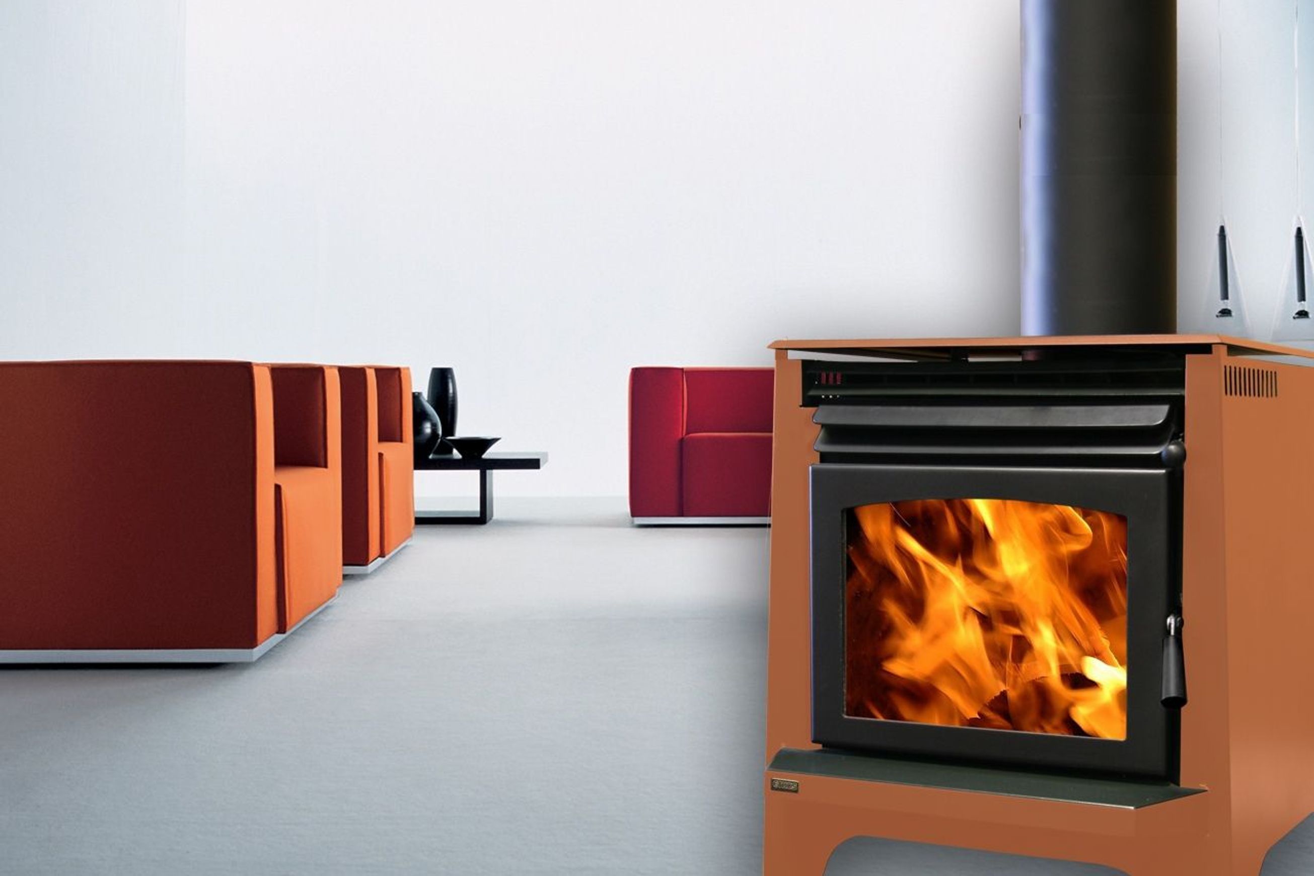 Ethos Phoenix Freestanding Wood Fireplace