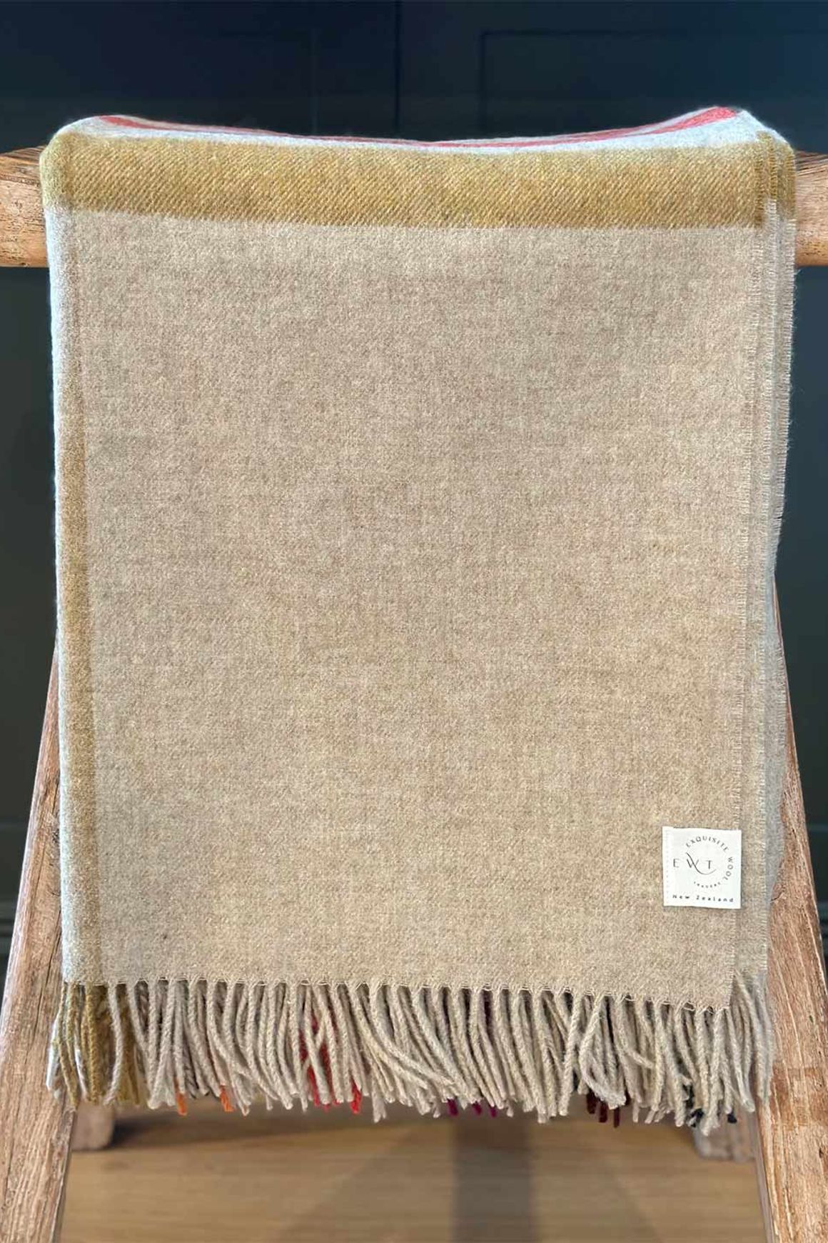 NZ Merino Throw Blanket - Henley Beige | 100% Pure Wool