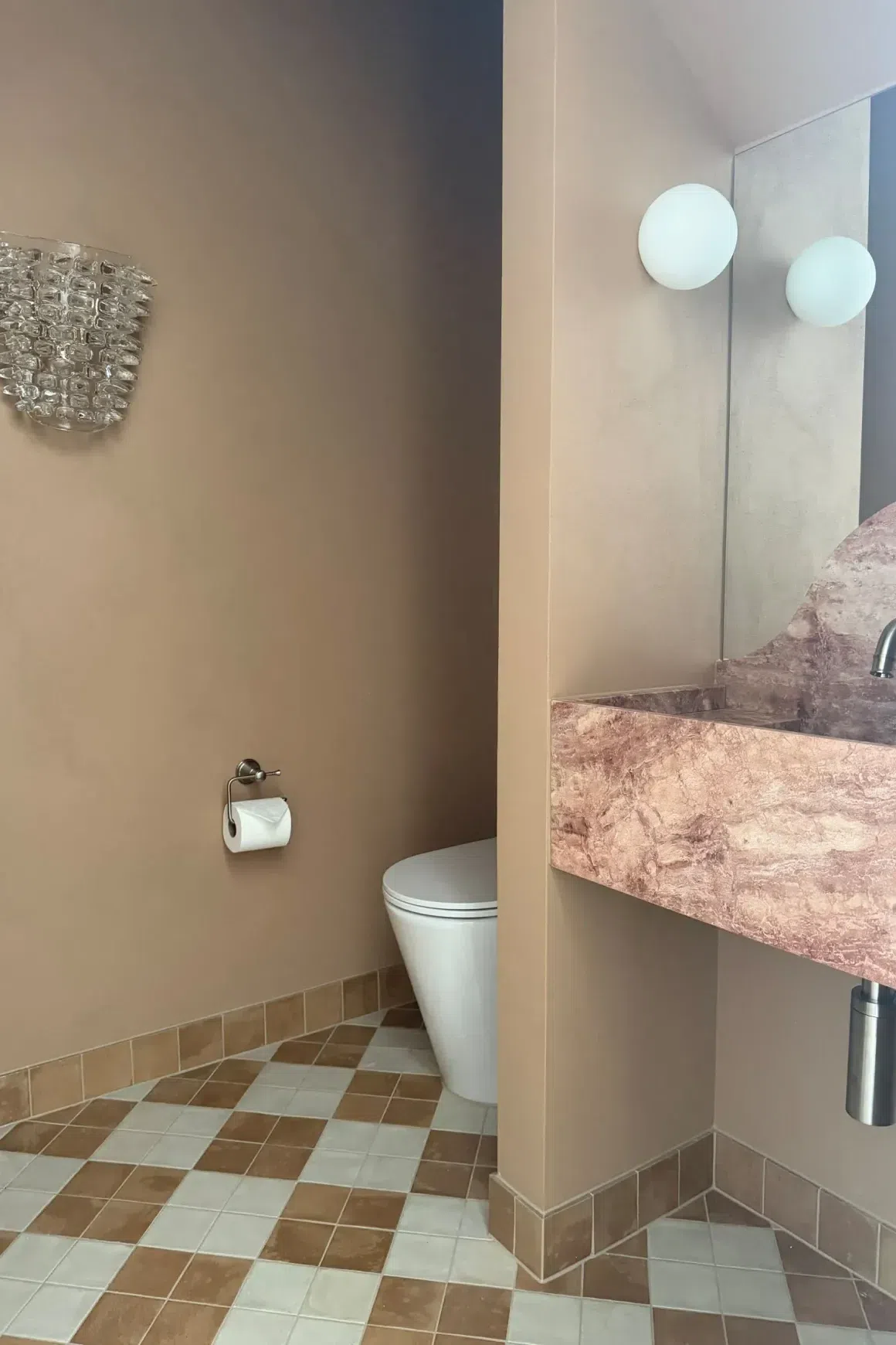 Flamingo Pink Cross Cut Travertine Benchtop