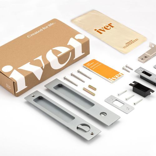 Rectangular Sliding Door Pull Privacy Kit