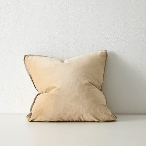 Weave Home Francesca Cushion - Mustard | Velvet