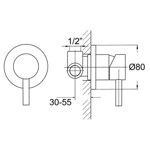 Code Dusk Shower Mixer - Brushed Copper