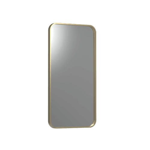 Frame XL 1000 Rectangle Mirror Brushed Brass