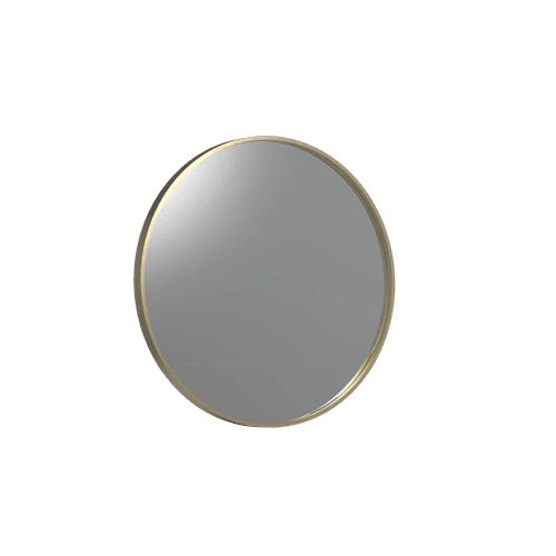 Frame XL 750 Round Mirror Brushed Brass