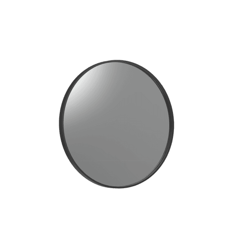 Frame XL 750 Round Mirror Brushed Black