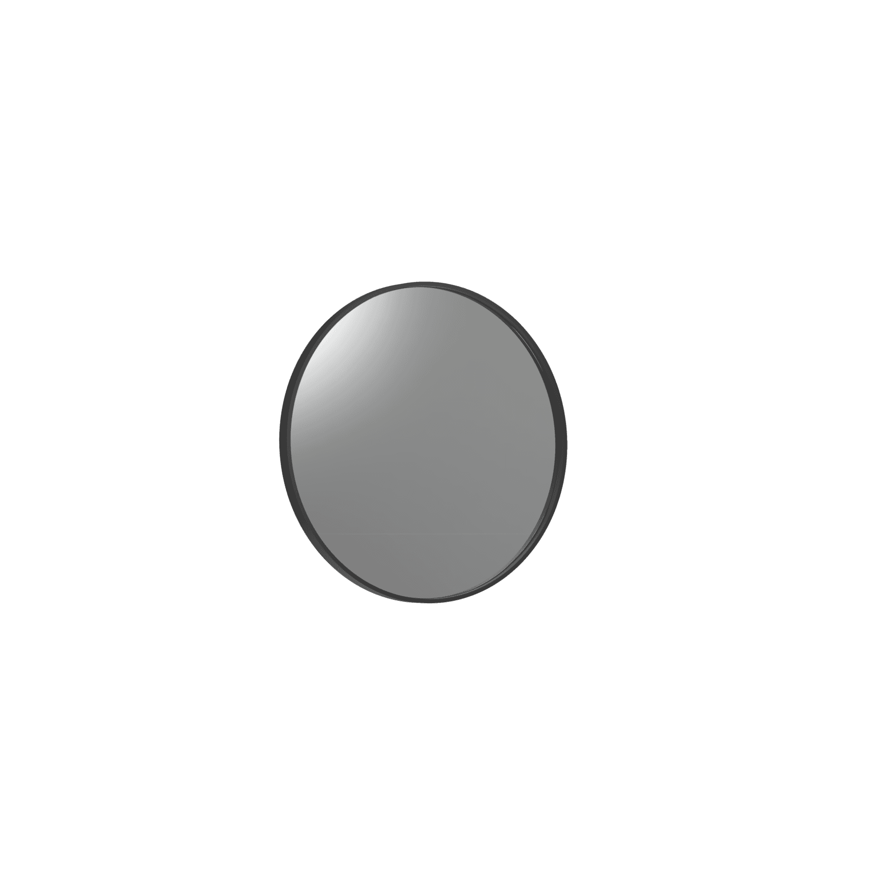 Frame XL 750 Round Mirror Brushed Black