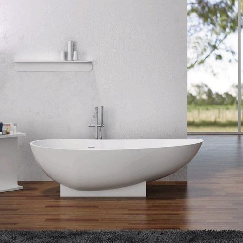 Pietra Bianca Flora Freestanding Stone Bath