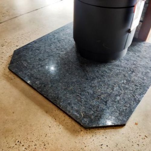 Foundry 1200 x 1200 Flat Wall Granite Hearth