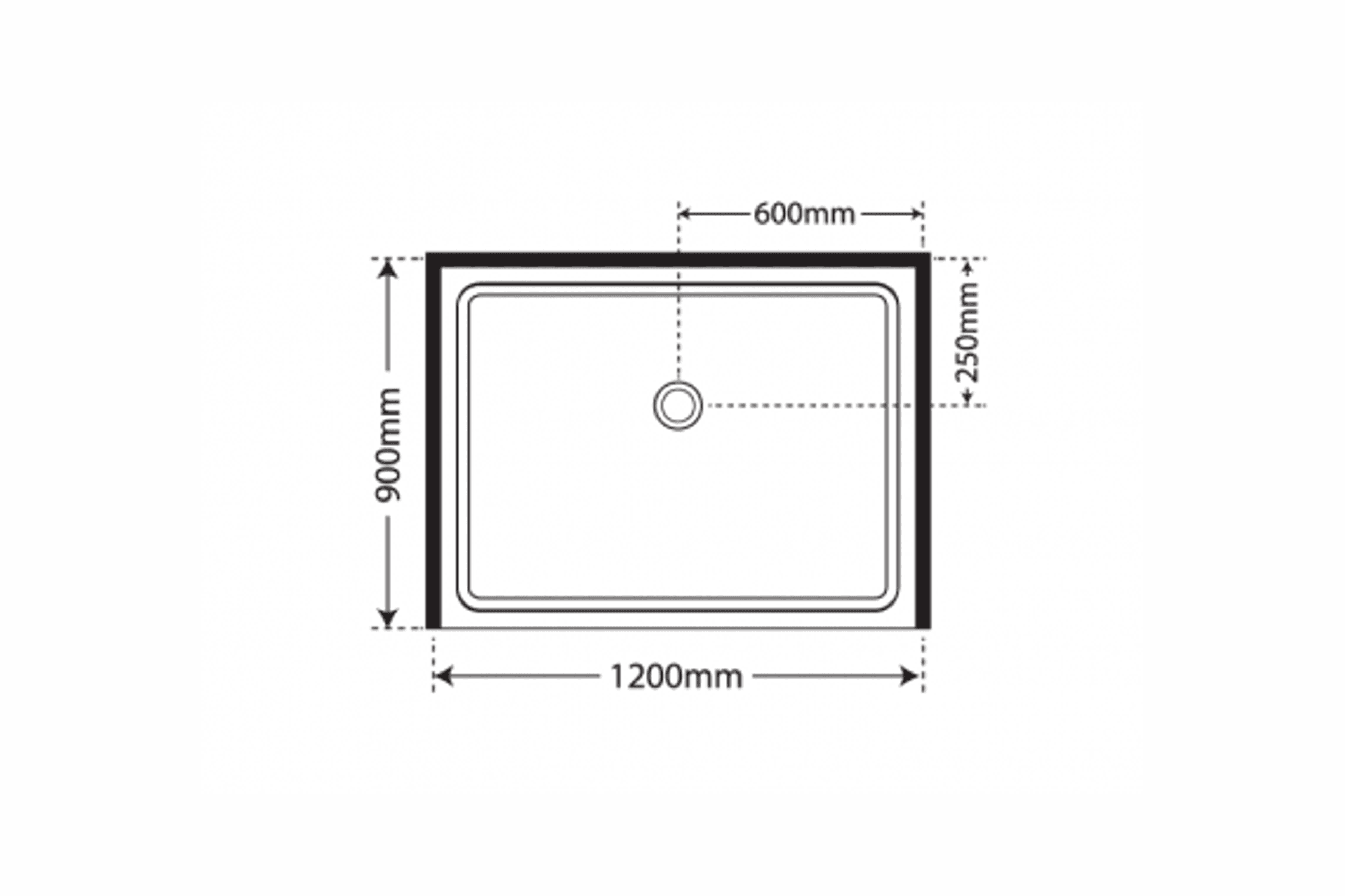 Adjustable Frameless Pivot Alcove 900x1200x900