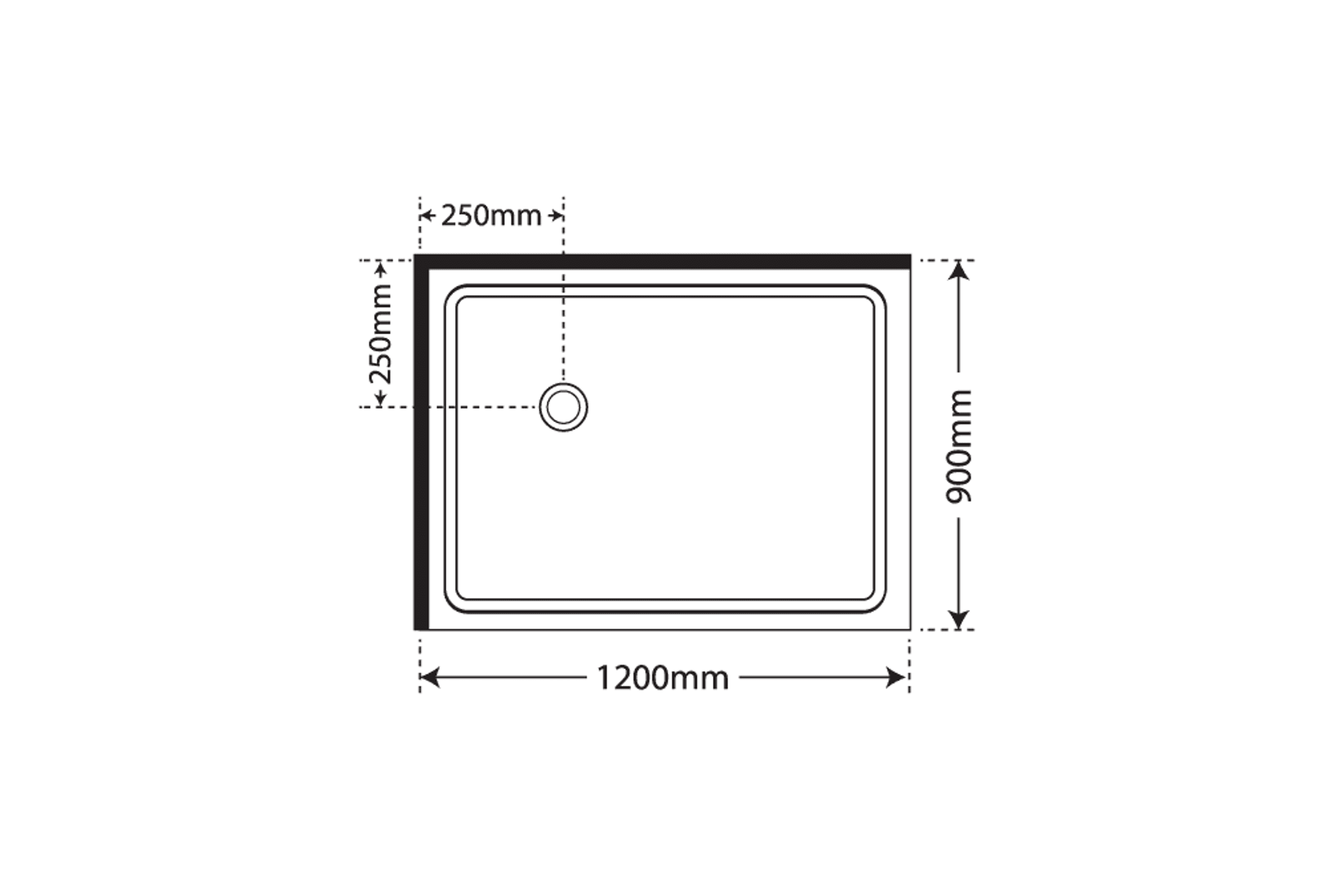 Aquero Corner 1200×900 dimensions