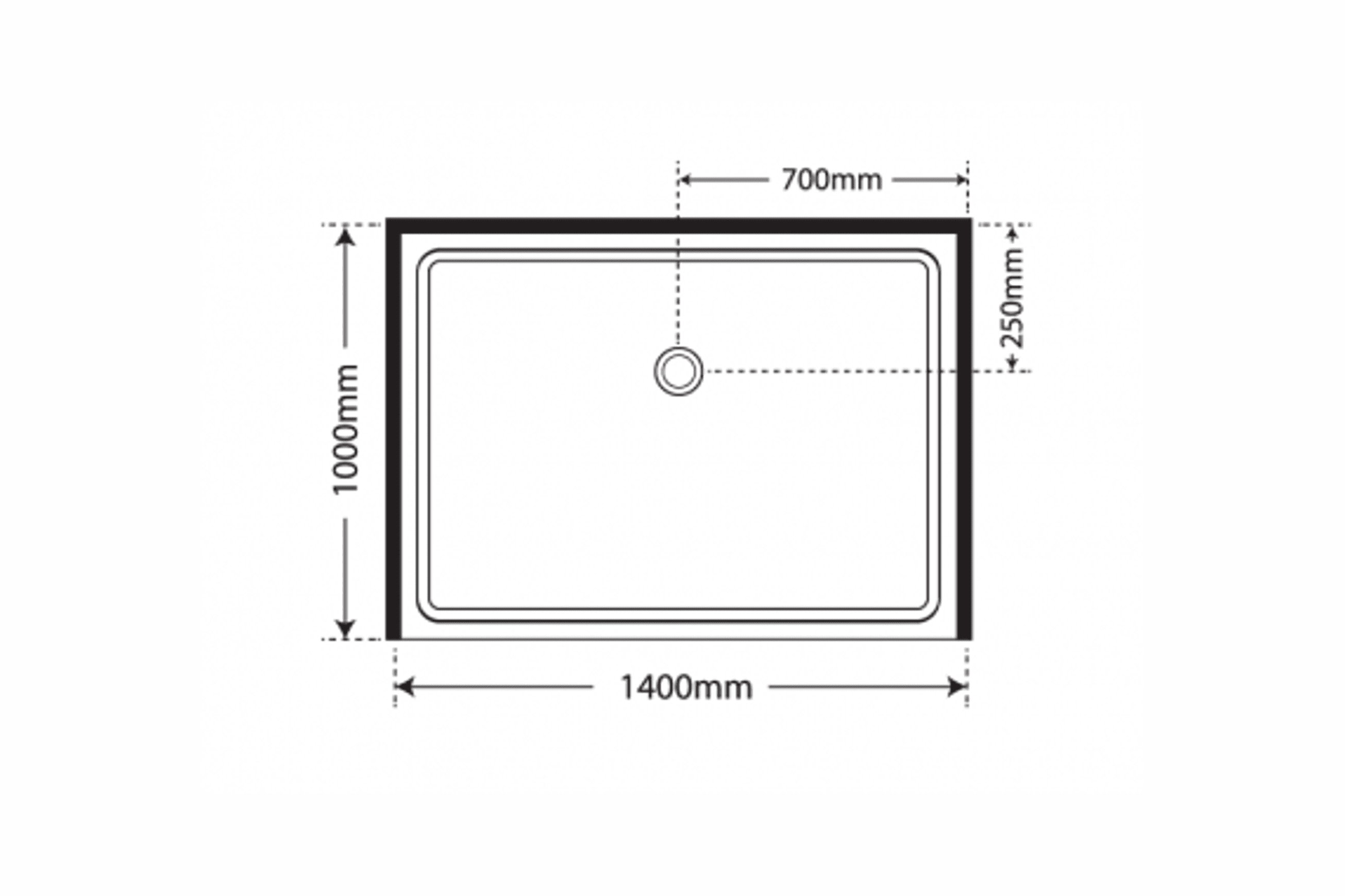 Adjustable Frameless Pivot Alcove 1000x1400x1000