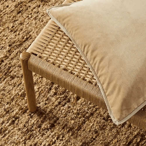Weave Home Francesca Cushion - Mustard | Velvet