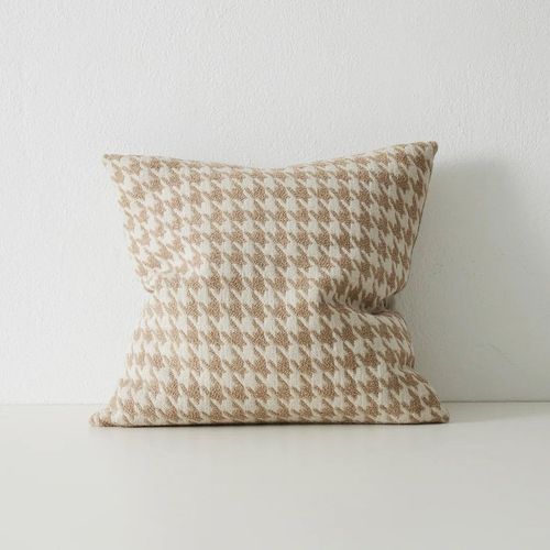 Weave Home Giovanni Cushion - Oatmeal | Bouclé Houndstooth