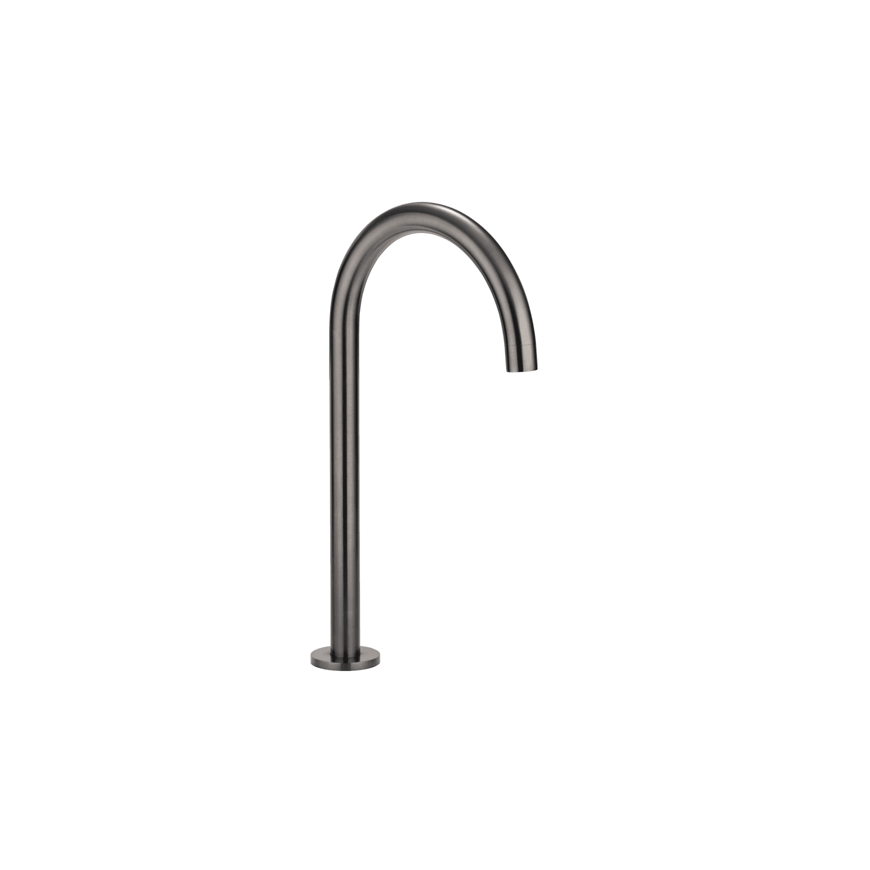 Gooseneck Bench Mounted Swivel Spout - Brushed Gunmetal