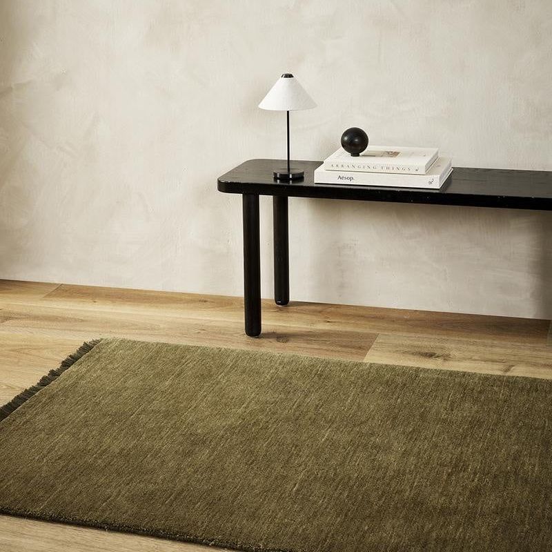 Baya Sandringham 100% NZ Wool Floor Runner Rug  - Moss